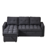 Chenille Reclining Sleeper Sofa Bed With Storage - Omega Lifestyles