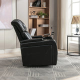 Power Reclining PU Leather Home Theater Recliner Chair - Omega Lifestyles