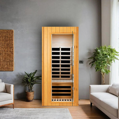 Hemlock One-Person Far Infrared Indoor Sauna Room - Omega Lifestyles