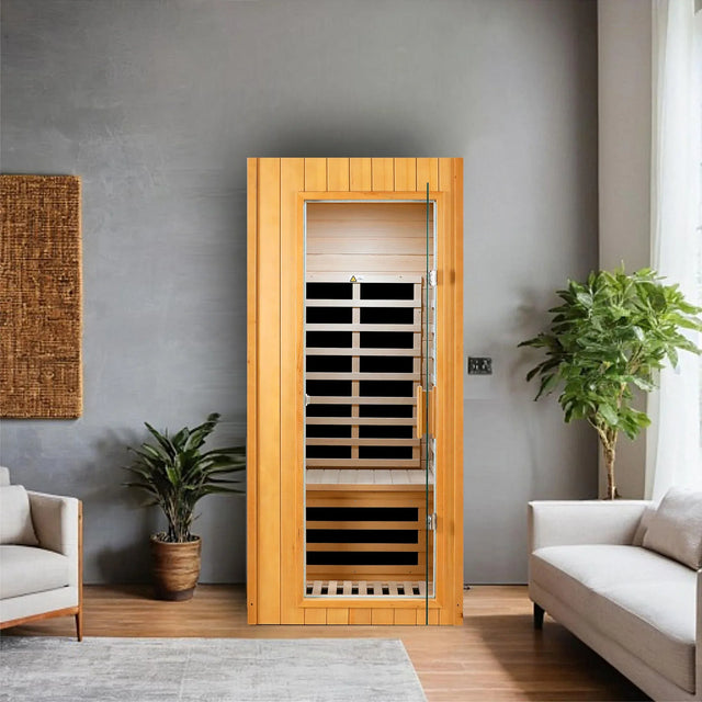 Hemlock One-Person Far Infrared Indoor Sauna Room - Omega Lifestyles