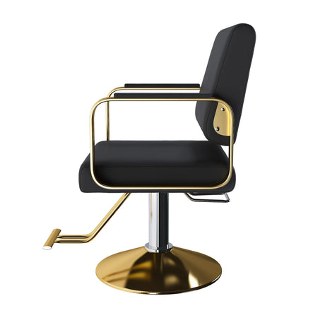 Hydraulic PU Leather Swivel Salon Barber Chair With Pump - Omega Lifestyles