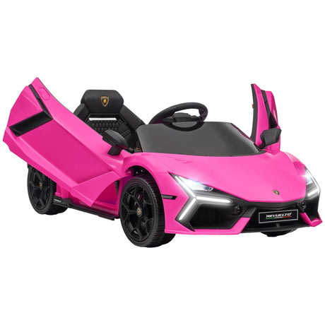 12V Licensed Lamborghini Kids Electric Ride-On Car Pink - Omega Lifestyles