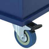 Rolling Mobile Kitchen Island With Solid Wood Top And Storage - Omega Lifestyles