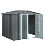 Heavy-Duty Galvanized Steel 6x8ft Outdoor Storage Shed - Omega Lifestyles