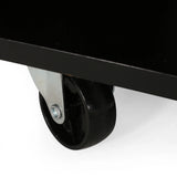 Contemporary Wood Kitchen Cart With Rolling Casters - Omega Lifestyles