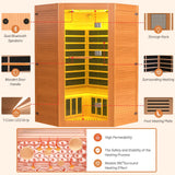 Far Infrared Wood Home Sauna With Bluetooth Speaker - Omega Lifestyles