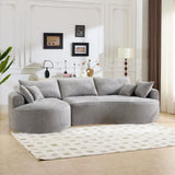 Minimalist Medium-Soft Chenille Foam 5-Seat Sofa - Omega Lifestyles