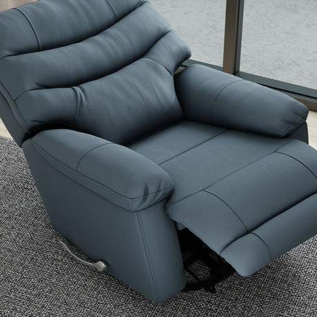 Swivel Glider Recliner With Manual Footrest Leather - Omega Lifestyles