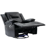 360-Degree Swivel Manual Rocking Leather Gel Recliner Chair - Omega Lifestyles