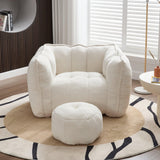 Soft Chenille Bean Bag Chair With High Resilient Foam - Omega Lifestyles