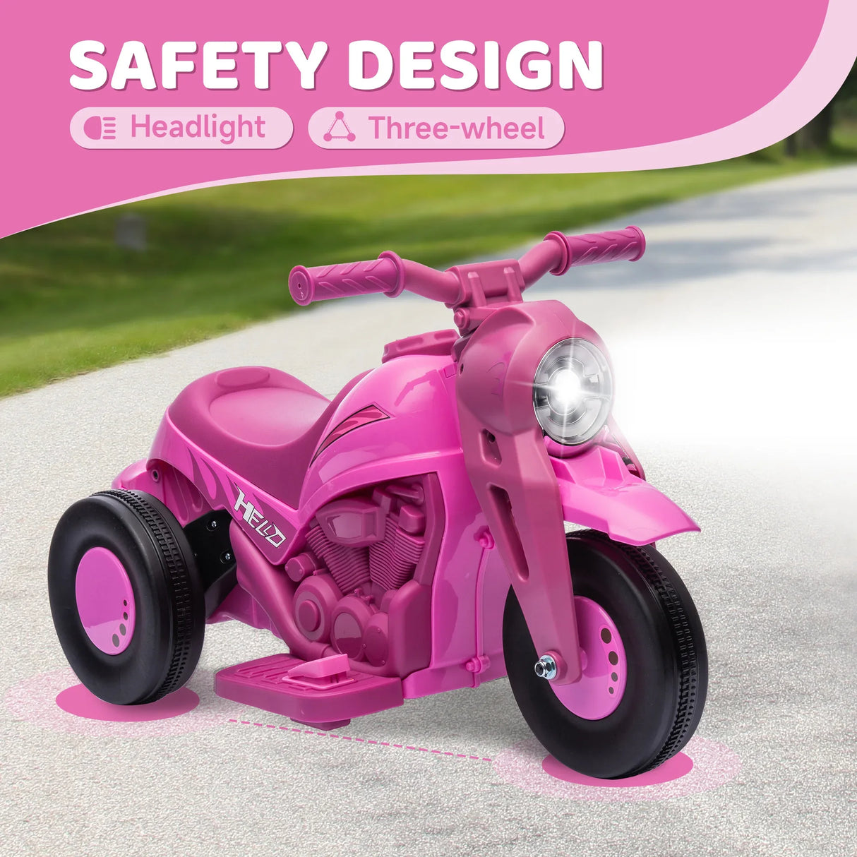 3-Wheeled 6V Toddler Electric Motorcycle With Bubbles Music - Omega Lifestyles