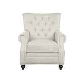 Contemporary Beige Fabric Pushback Recliner Chair - Omega Lifestyles