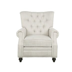 Contemporary Beige Fabric Pushback Recliner Chair - Omega Lifestyles