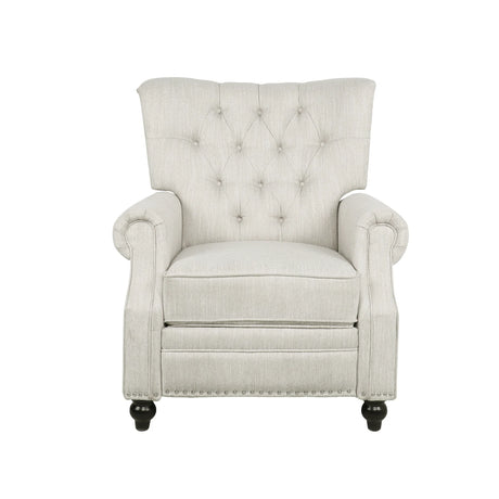 Contemporary Beige Fabric Pushback Recliner Chair - Omega Lifestyles