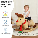 Soft Plush Fabric Kids Ride-On Rocking Horse Toy - Omega Lifestyles