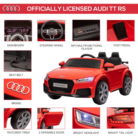 Licensed Audi TT RS Kids Electric Ride On Car With Remote Control - Omega Lifestyles