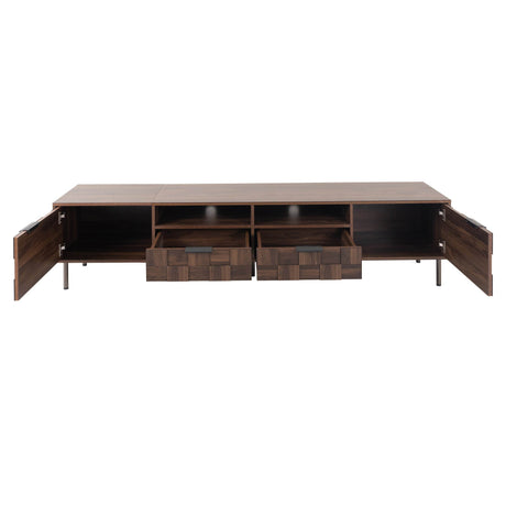 Mid Century Modern TV Stand With Storage Drawers - Sleep Galleria