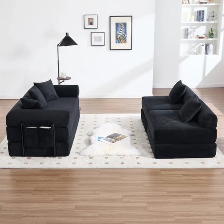 Convertible Corduroy Memory Foam Folding Sofa Bed - Omega Lifestyles