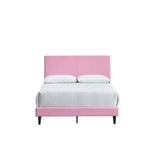 Full Upholstered Pink Adjustable Headboard Bed Frame Full - Omega Lifestyles