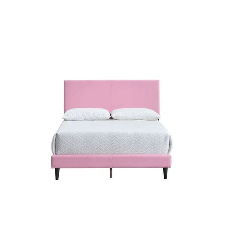 Full Upholstered Pink Adjustable Headboard Bed Frame Full - Omega Lifestyles