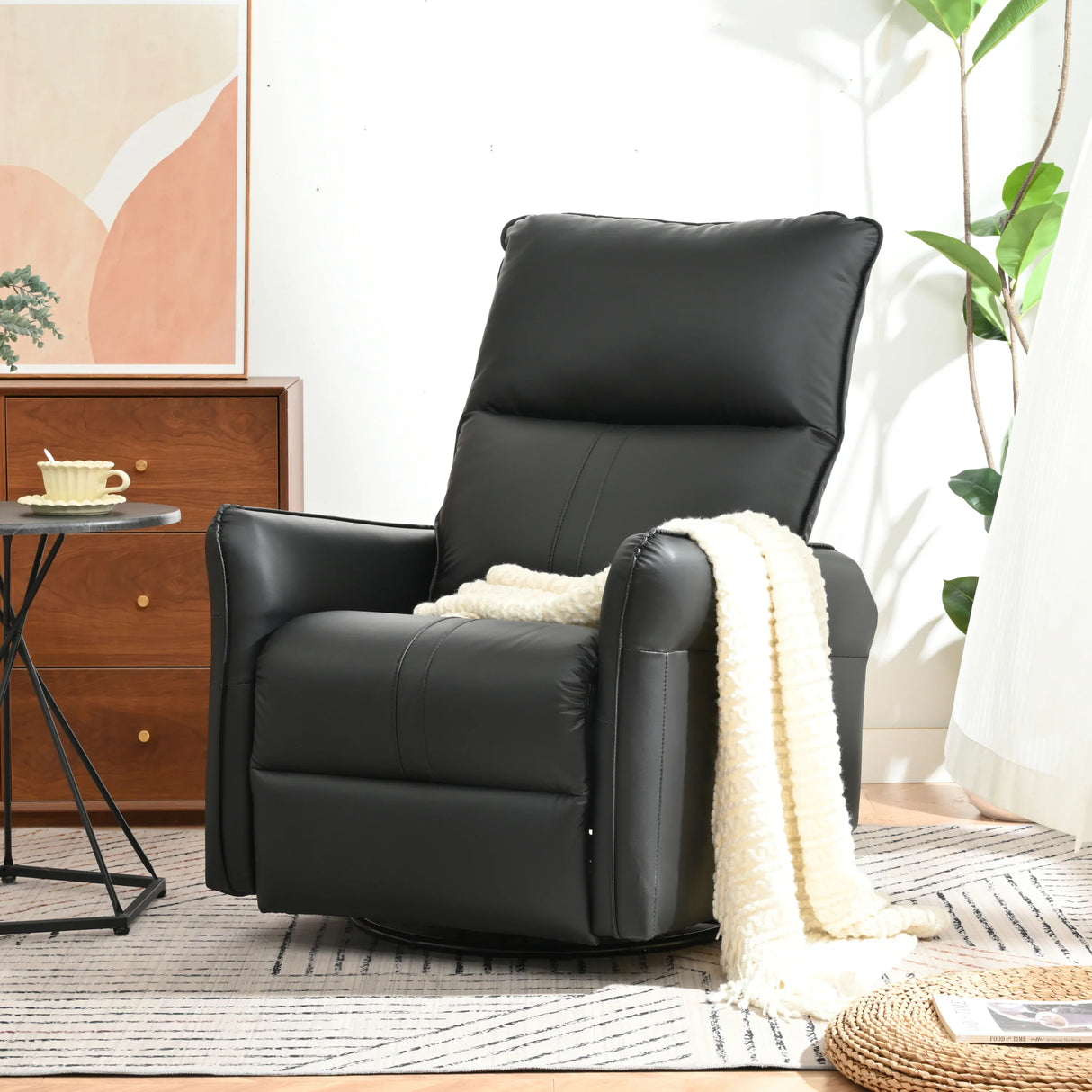 360 Degree Swivel Rocking Recliner Chair With Footrest - Omega Lifestyles