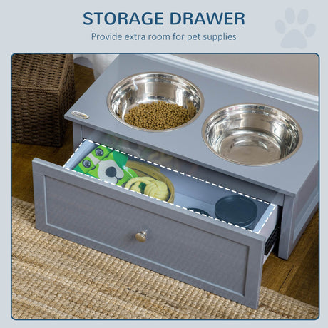 Elevated Raised Pet Feeder With Stainless Steel Bowls - Sleep Galleria