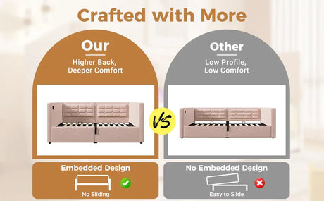 Twin Pink Velvet Upholstered Hydraulic Storage Bed Frame - Omega Lifestyles