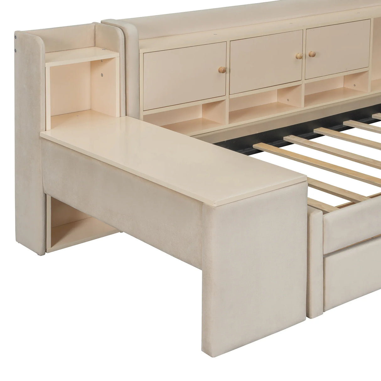 Twin Velvet Upholstered Daybed With Storage Drawers - Omega Lifestyles