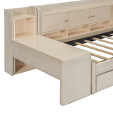 Twin Velvet Upholstered Daybed With Storage Drawers - Omega Lifestyles