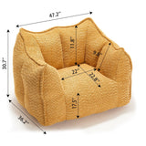 Chenille Foam Bean Bag Chair for Living Room - Omega Lifestyles