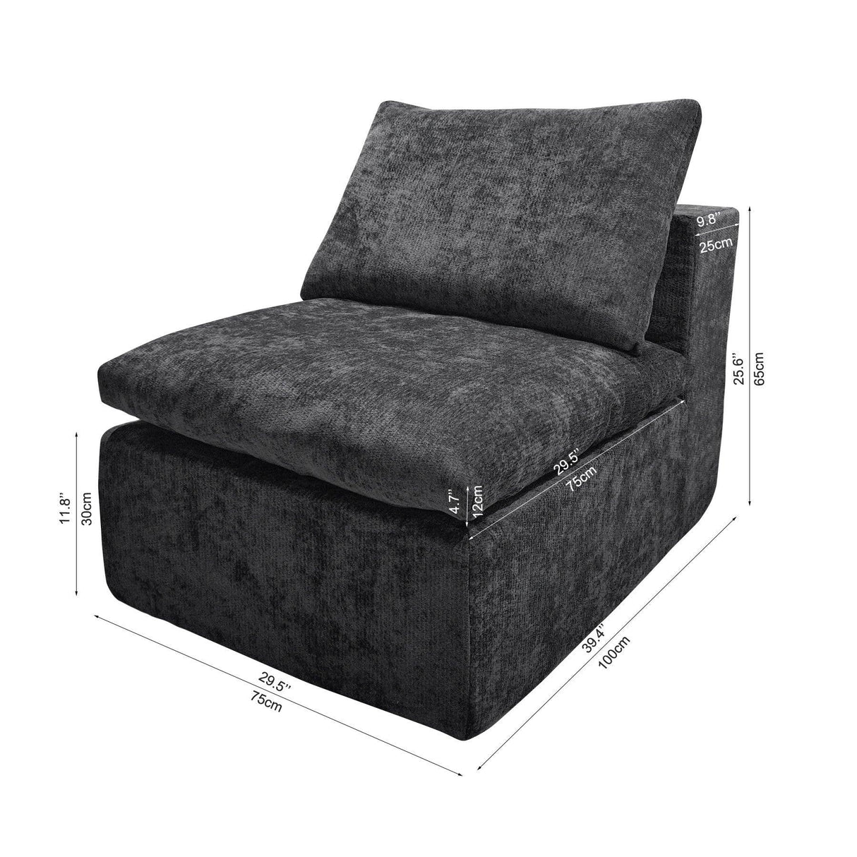 Plush Corduroy Modular Sectional Chaise Lounge Sofa - Omega Lifestyles