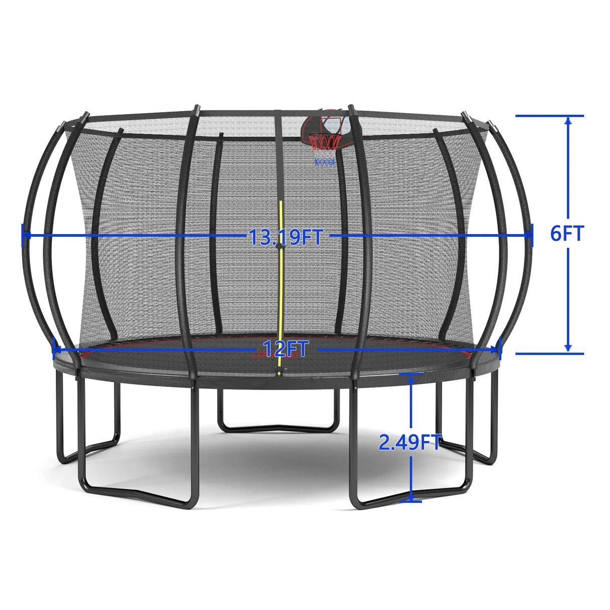 12-Foot Galvanized Steel Outdoor Garden Trampoline - Omega Lifestyles