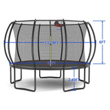12-Foot Galvanized Steel Outdoor Garden Trampoline - Omega Lifestyles