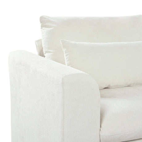 U-Shaped Modular 6-Seat Linen Blend Sofa With Ottomans - Omega Lifestyles