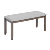 6-Piece Walnut Acacia Wood Dining Table Set With Bench - Omega Lifestyles