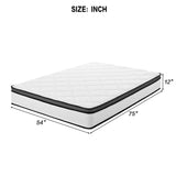 Medium 12-Inch Hybrid Memory Foam Pocket Coil Queen Mattress - Omega Lifestyles