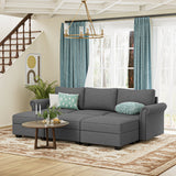 Modular 6-Seater Memory Foam Polyester Sectional Sofa - Omega Lifestyles