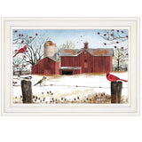 Ready To Hang Winter Friends Multicolor Paper Framed Print - Omega Lifestyles