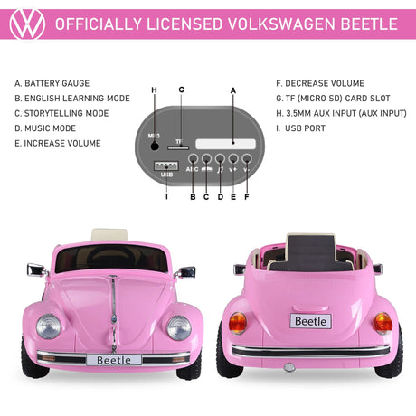 Licensed Volkswagen Kids Electric Ride-On Car With Remote Control - Omega Lifestyles