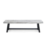 Outdoor Acacia Wood Slat Panel Weather Resistant Bench - Omega Lifestyles