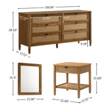 Vichy 5-Piece Queen Rubberwood Bedroom Set - Omega Lifestyles