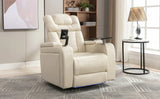 Power PU Leather Recliner Chair With Tray Table USB Port - Omega Lifestyles
