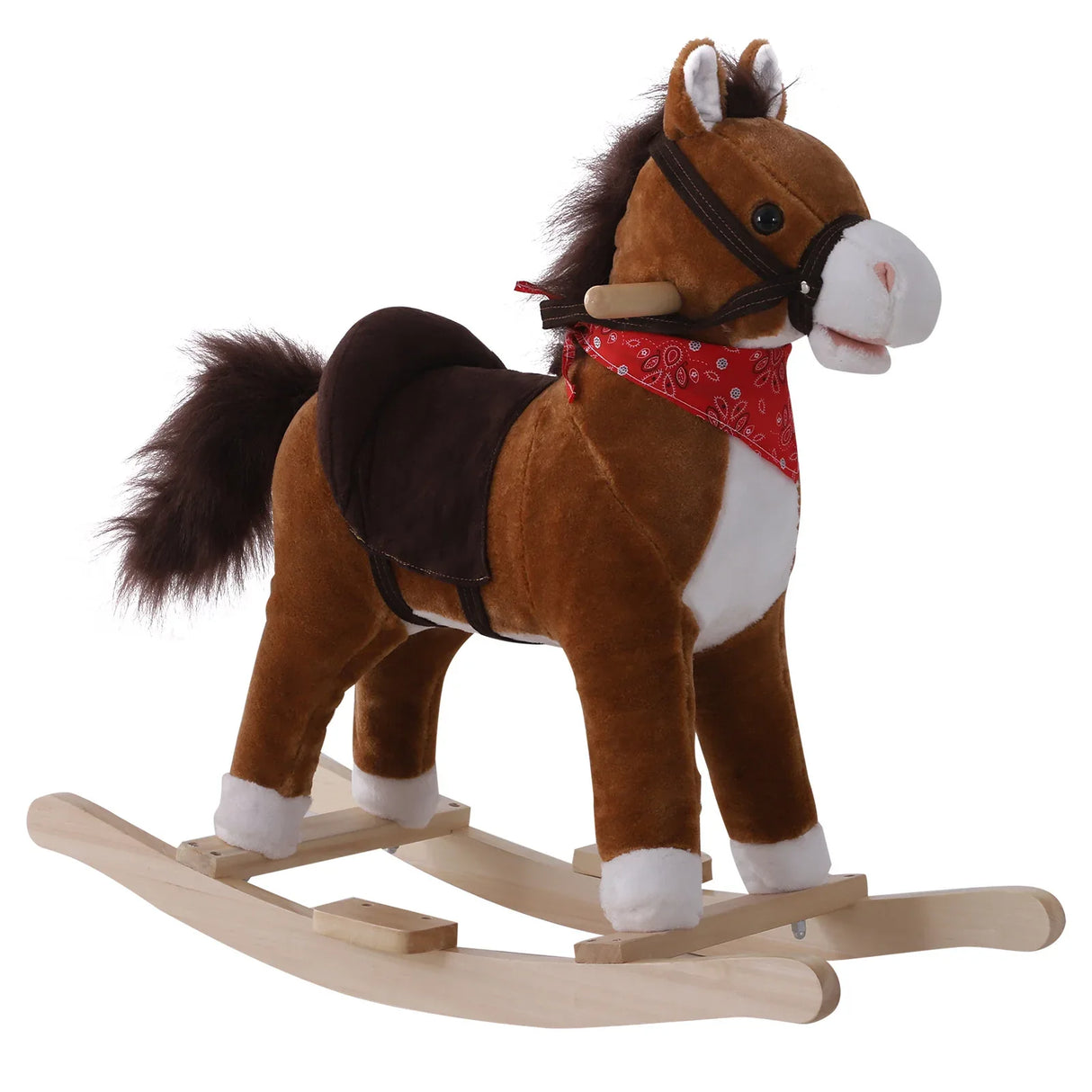 Plush Kids Rocking Horse With Realistic Sounds - Omega Lifestyles