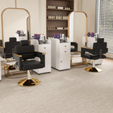 Professional Hydraulic Reclining PU Leather Barber Chair - Omega Lifestyles