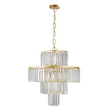 Luxury 4-Tier Crystal Chandelier 12-Light Gold Pendant Light - Omega Lifestyles