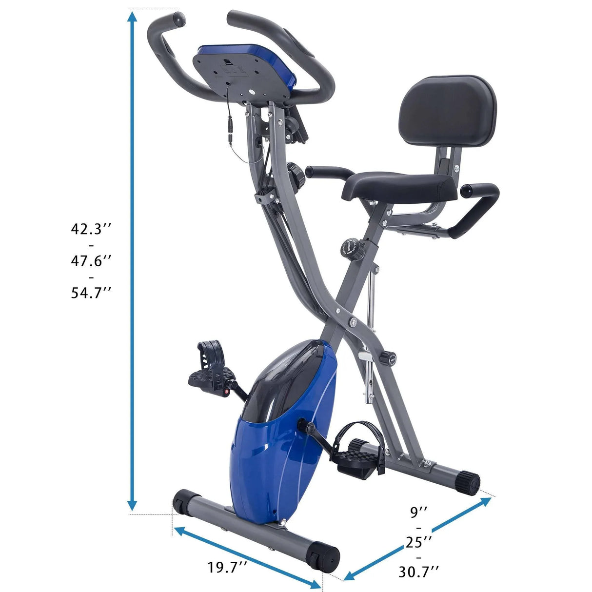 Folding Magnetic Resistance Exercise Bike With Arm Bands - Omega Lifestyles