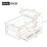 Modern Natural MDF Coffee Table With Rattan Drawer - Sleep Galleria