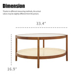 Modern Farmhouse Solid Wood Round Coffee Table - Sleep Galleria