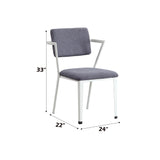 Industrial Gray Fabric Metal Frame Office Chair - Omega Lifestyles