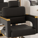 Professional Hydraulic Reclining PU Leather Barber Chair - Omega Lifestyles